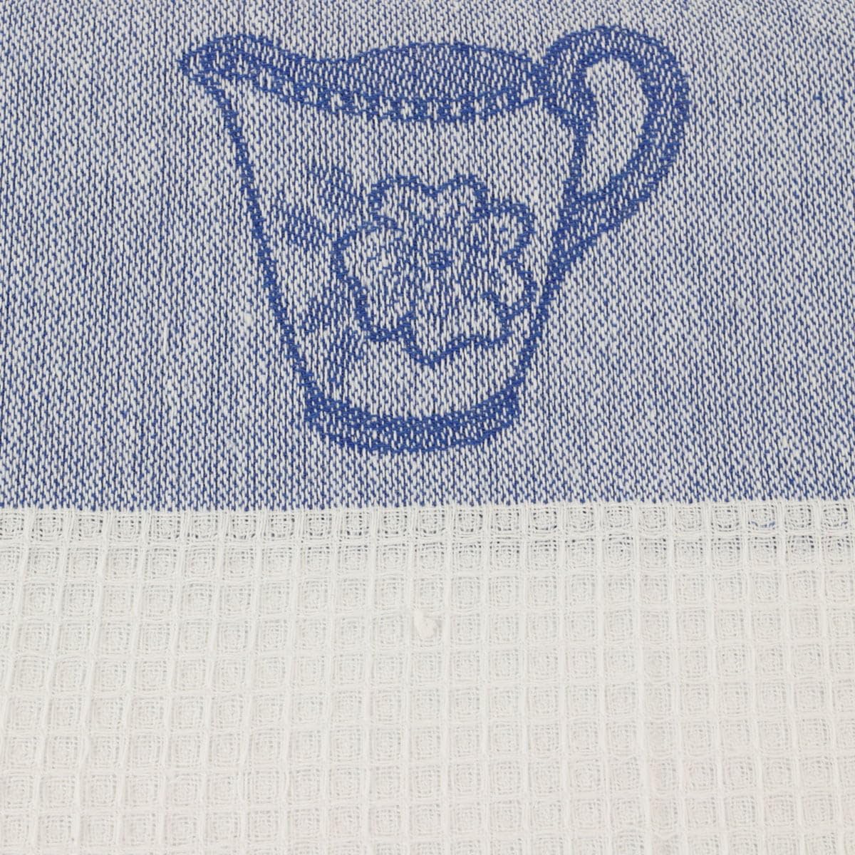 Set di 12 strofinacci in cotone a nido d'ape jacquard REBECCA – multicolore – 55 x 75 cm