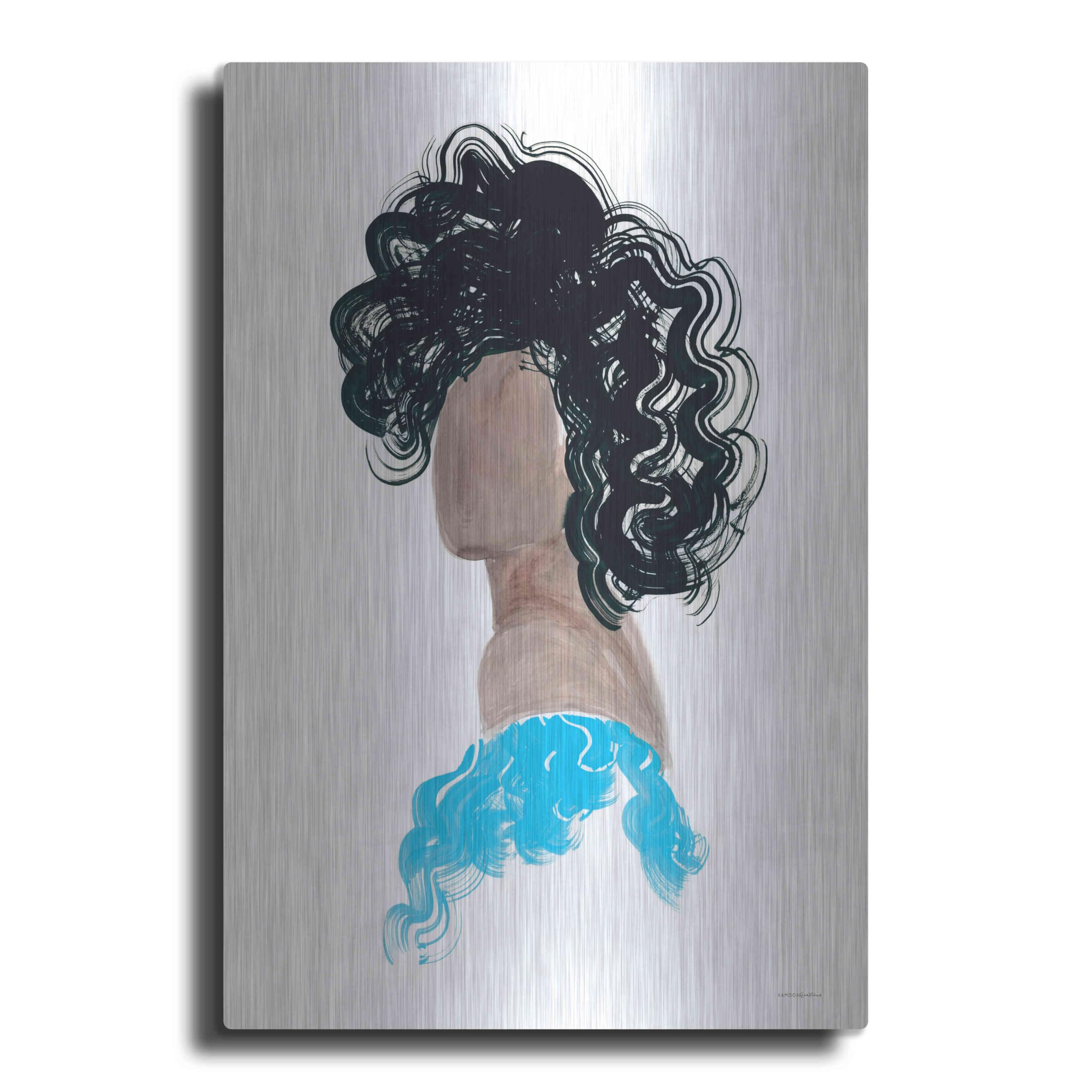 Sunday Blue Dress' by Kamdon Kreations, Metal Wall Art, 24"x36"