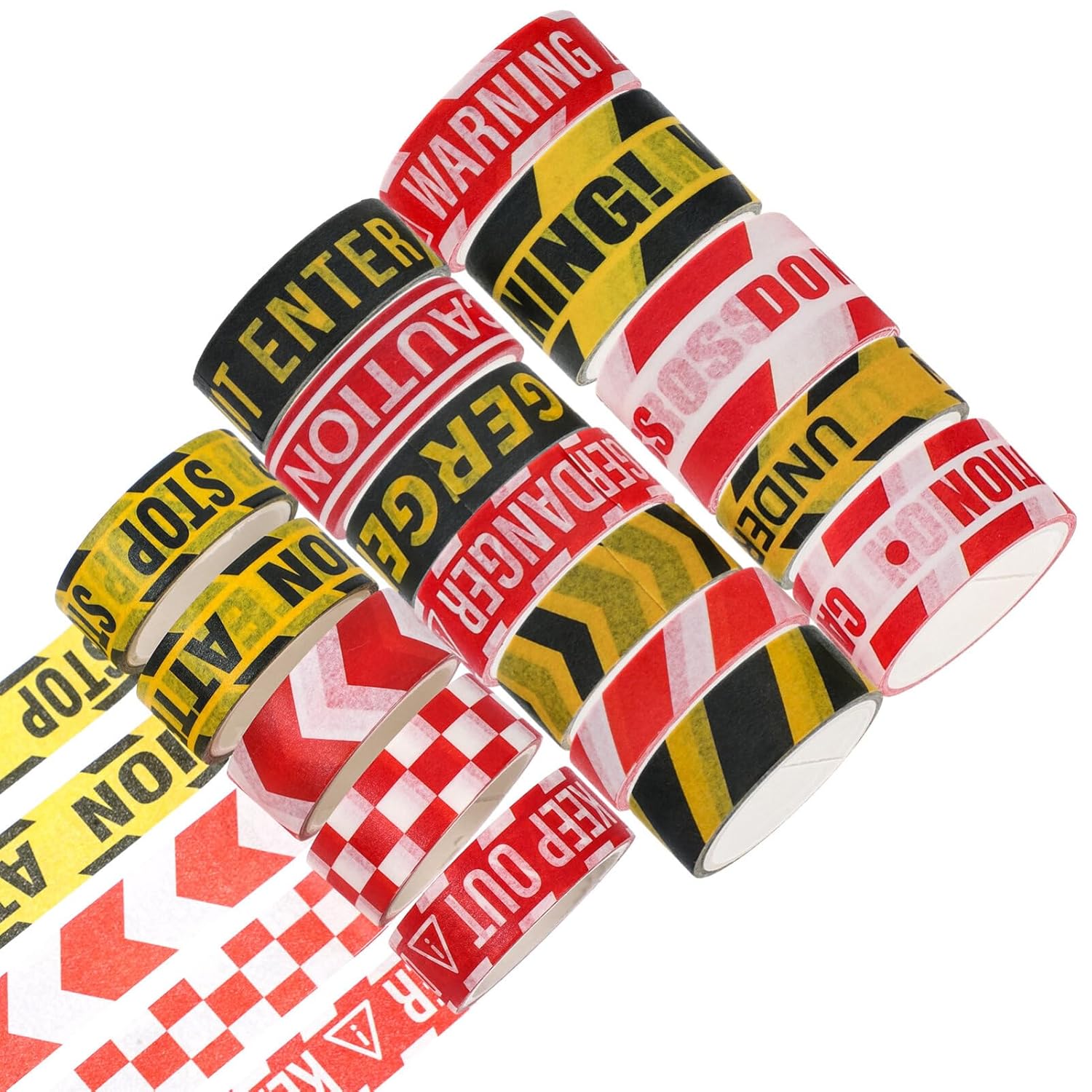 EXCEART 16 rollos de cinta de decoración de álbumes de recortes, suministros de fiesta, álbum de bricolaje, adhesivo de envoltura de regalo,