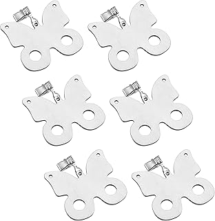 6 Pièces Pinces à Linge de Table, Pinces Acier Inoxydable Poids de Nappe, Pour Fixer la Nappe, Pique-Nique Mariage Camping Extérieur Intérieur, 7cm * 6.6cm