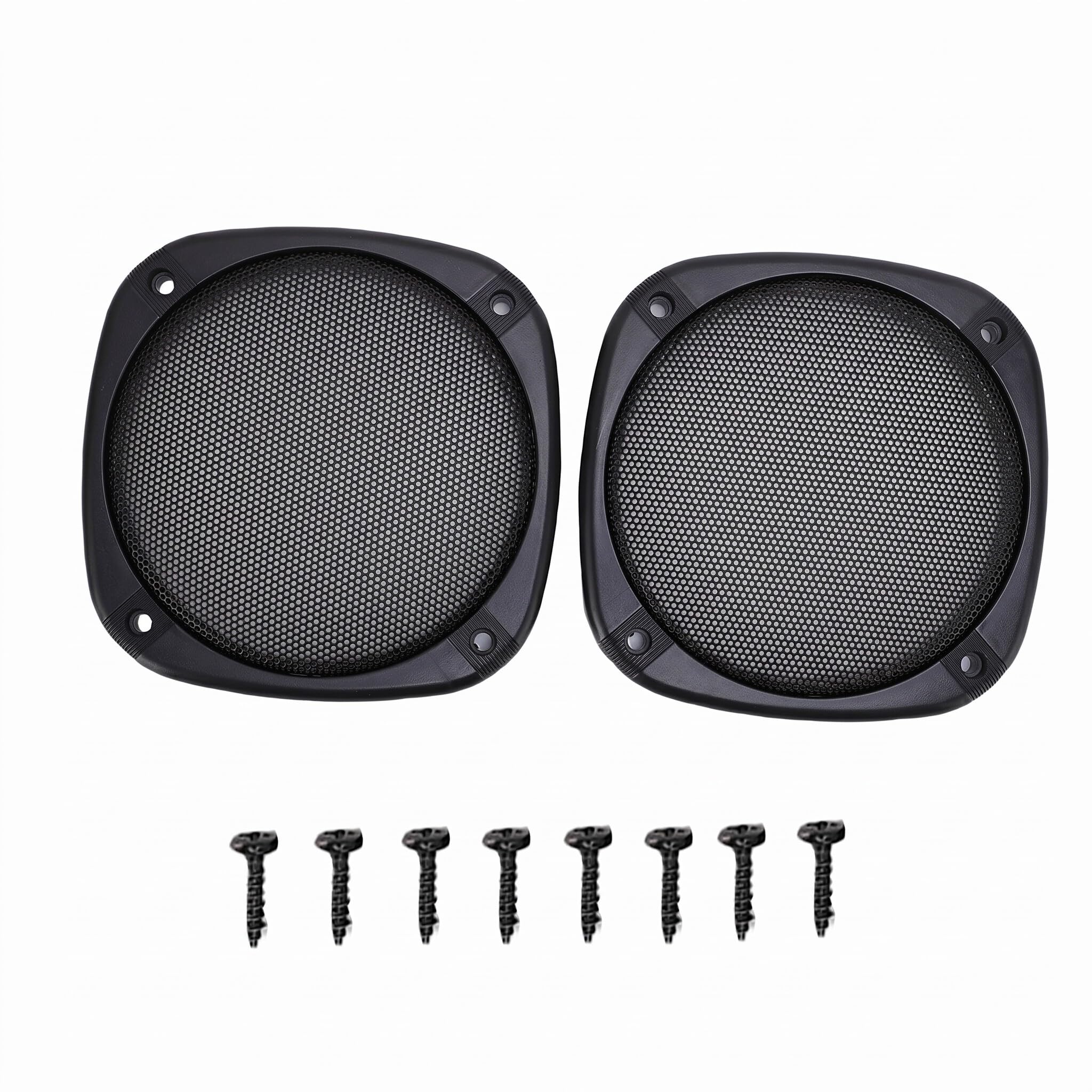 Cubiertas de Rejilla para Altavoces de Techo 2 Piezas - Marco ABS 137mm con 8 Tornillos, Ideales para Cine en Casa, Coche y Marina, de Sonido