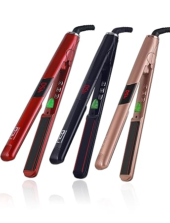Amazon.com: HTG plancha de alisado de pelo profesional plancha de pelo  cerámica turmalina iones negativos tecnología de infrarrojos +  visualización LCD + World Wide voltaje + 450 °F plancha de cabello plana