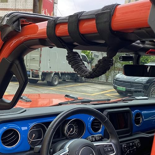 Vista 127 de 4 asas de agarre de barra antivuelco compatibles con Jeep Wrangler JLU JK JKU TJ YJ LJ JT JL y Gladiator JT 1987-2021 UTV y ATV, se adapta a barras