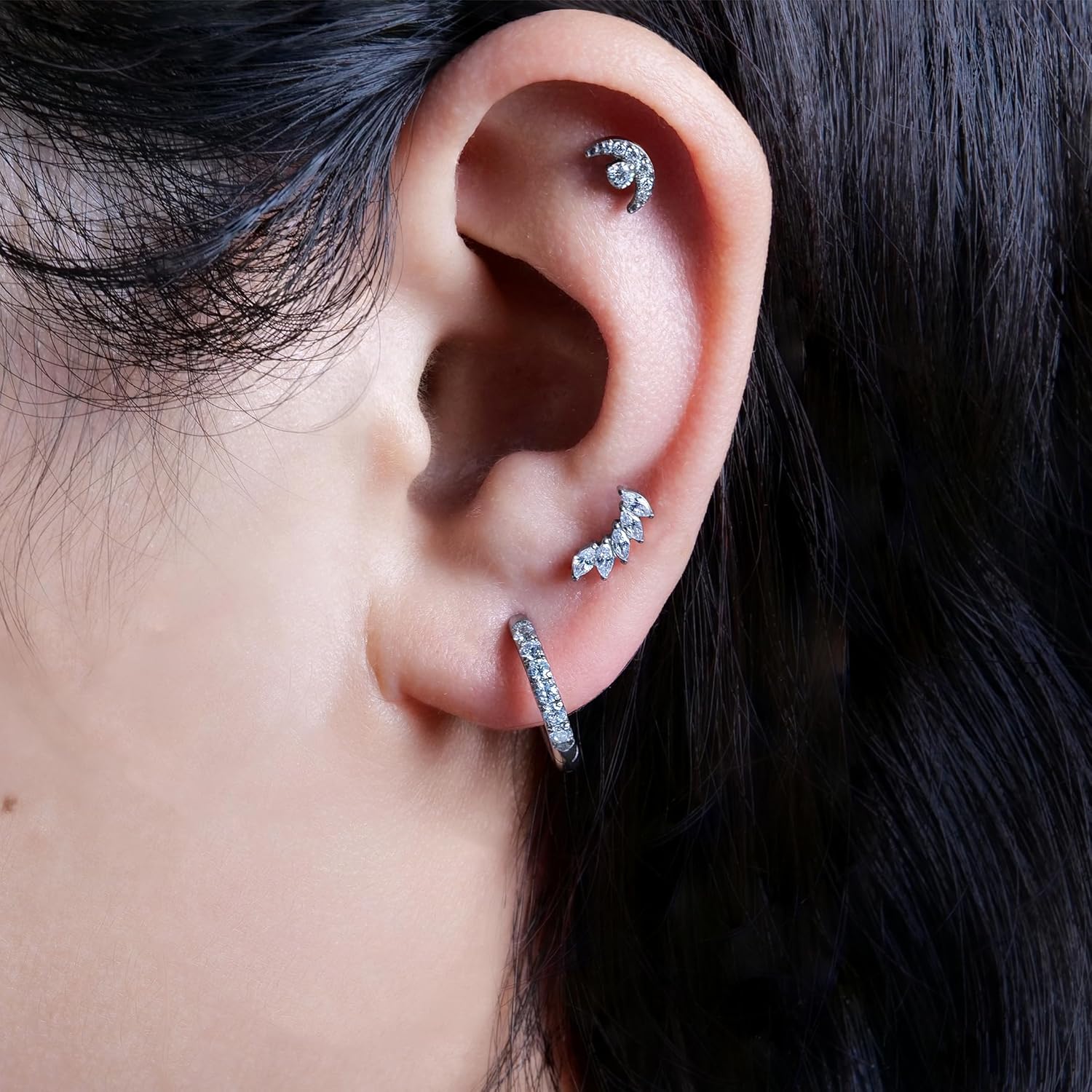 Limerencia Hypoallergenic G23 Implant Grade Titanium Screw Back Earrings Tragus 20G Helix F136 Piercing Post for Sensitive Ears Cartilage - Image 9