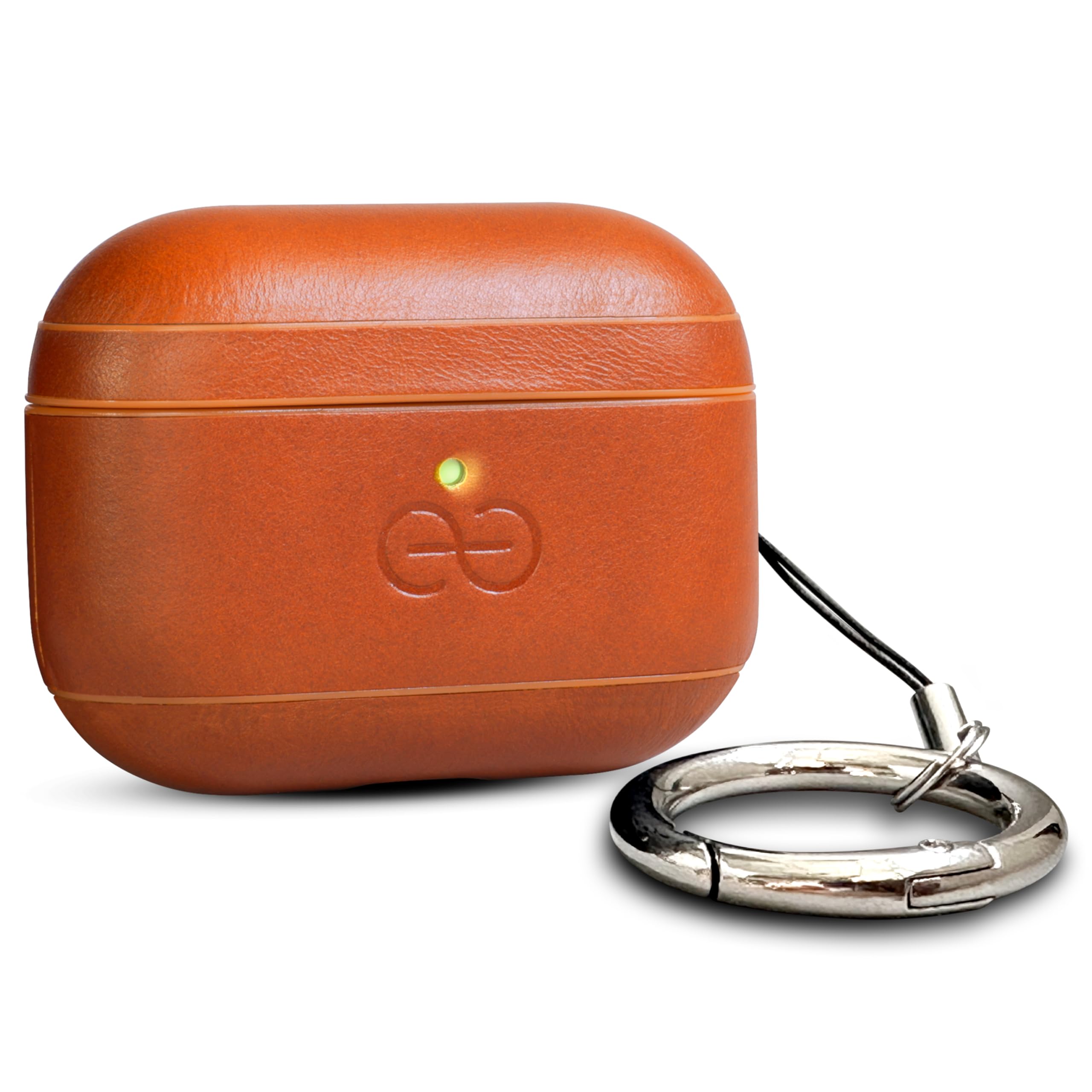 Dreem Om Case Cover with Keychain Clip Compatible with AirPods 4 for Apple AirPods 4th Generation, Vegan Leather AirPod Case for Men & Women, Luxury Earbuds Accessory for iPhone - Caramel — view 19