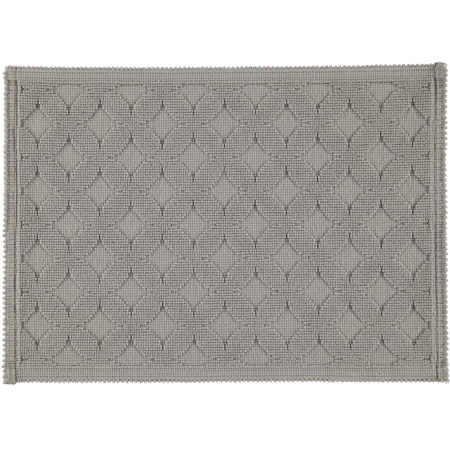 Rhomtuft Badteppich Seaside eckig 50 x 70 cm Farbe Kiesel