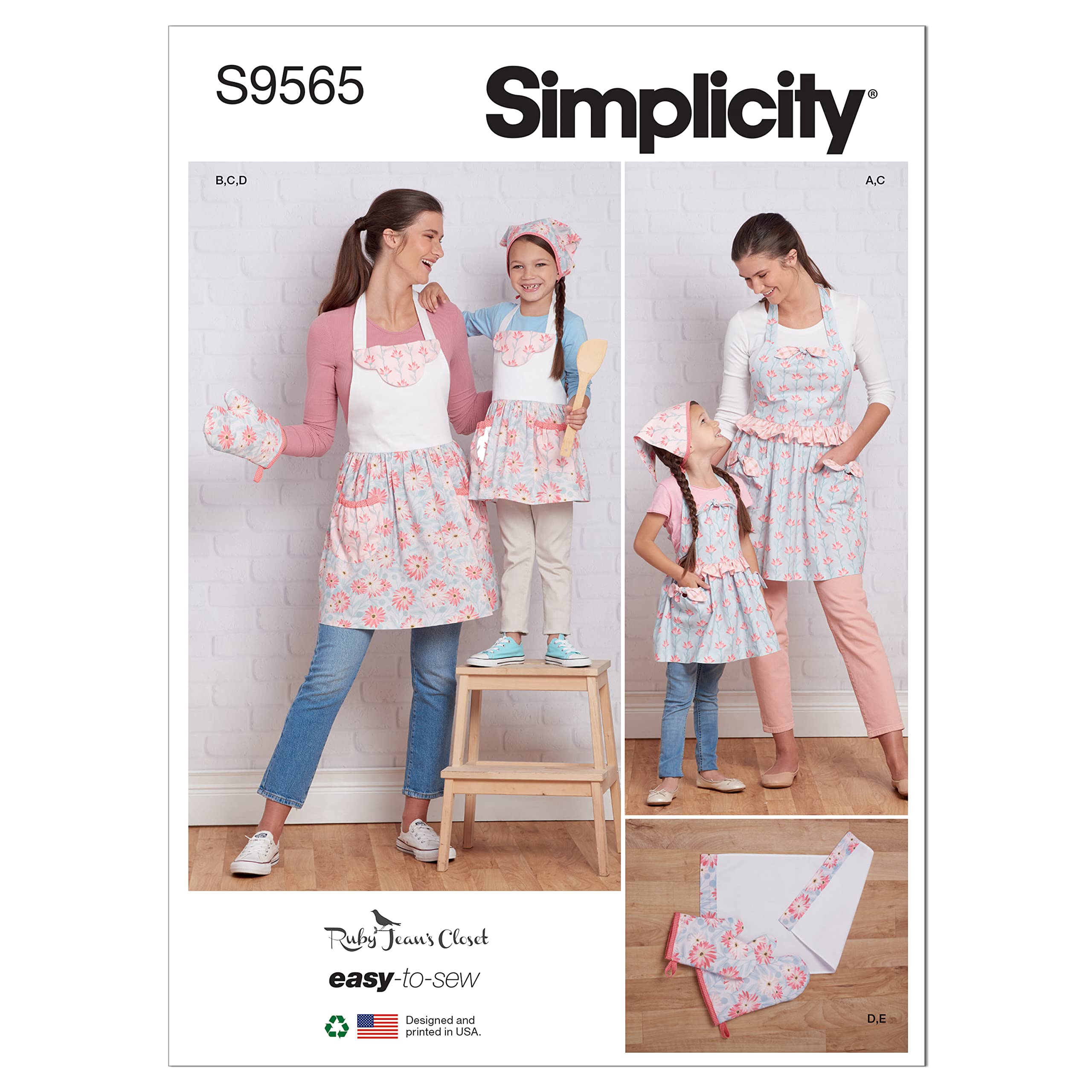 Patron Simplicity SS9565A tabliers et accessoires pour femmes et enfants
