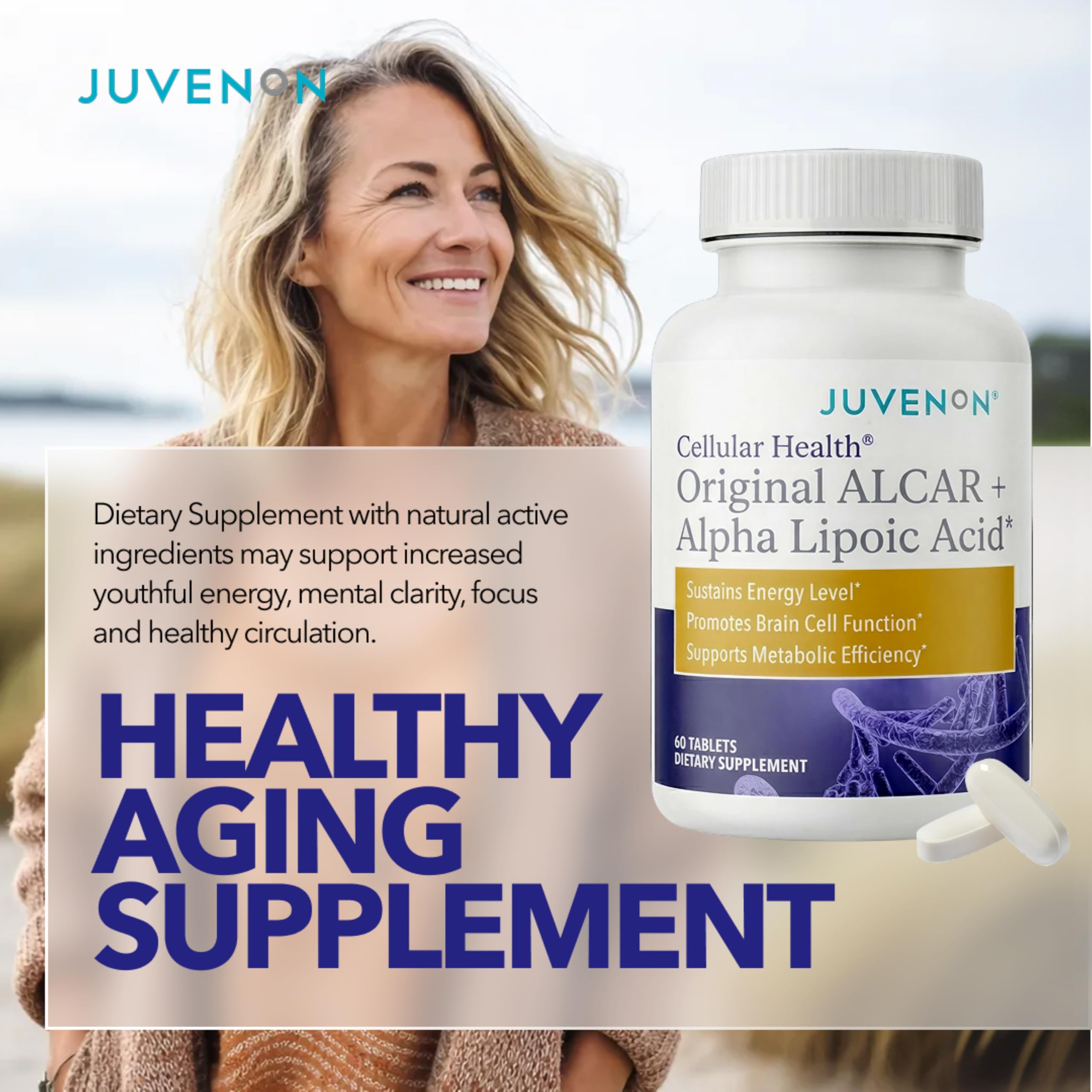l carnitine mental health Amazon.com: Juvenon Cellular Health | Heart, Brain Supplement with Acetyl L- Carnitine and Biotin