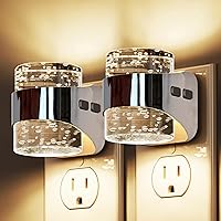 Vista 33 de L LOHAS LED Luz nocturna, paquete de 2 luces nocturnas de burbujas de 3000 K enchufables a la pared, luces nocturnas acrílicas con sensor de luz