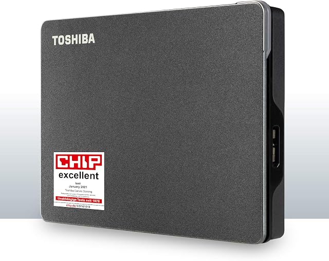 Toshiba 2TB Canvio Gaming - Portable External Hard Drive compatible with most PlayStation, Xbox and PC consoles, USB 3.2. Gen 1 Technology, Black (HDTX120EK3AA)