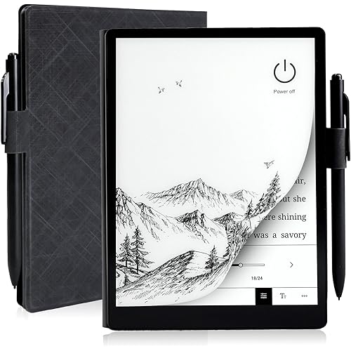 Veidoo 8.2 Inch E-Book Reader with Large E-Ink Screen, 64GB ROM,1440×1920 IPS 292 PPI, Adjustable SMARTlight, Dual Band WiFi, Android E-Reader, Digital E-Ink Tablet with Stylus and Cover(Black)