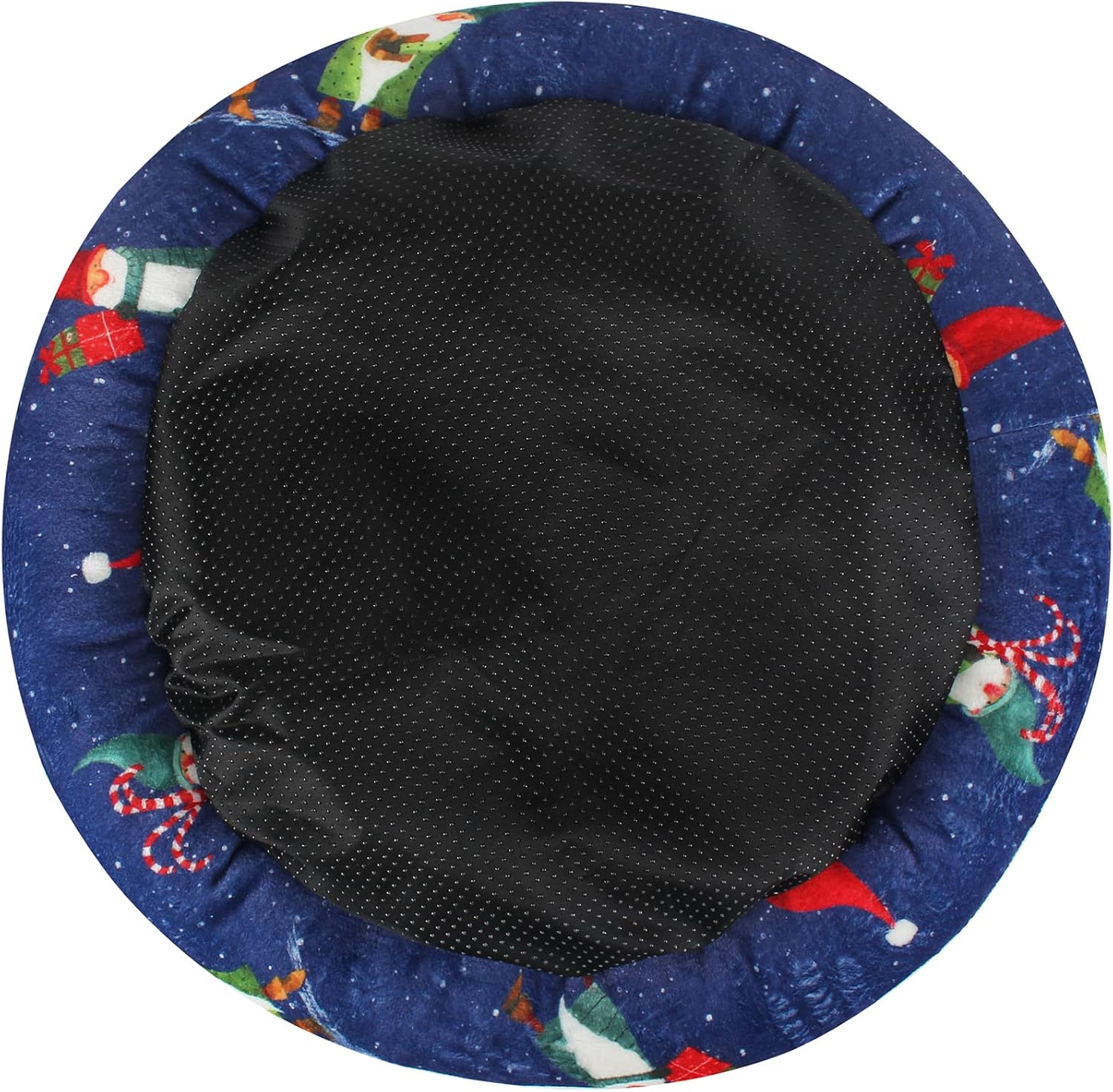 Levtex Home - Gnome for The Holidays - 23in x 14in x 6in - Pet Bed - Playful Christmas Gnomes - Blue, Red, White, Green, Teal, Taupe - 100% Polyester Velour