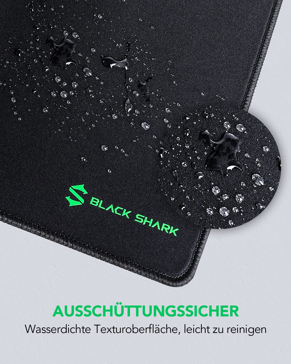 Black Shark Gamingowa podkładka pod mysz XXL 1200 x 600 mm, bardzo duża, XXL, z wodoodporną powierzchnią, podkładka pod mysz z antypoślizgowym gumowym spodem, akcesoria gamingowe Manta P4