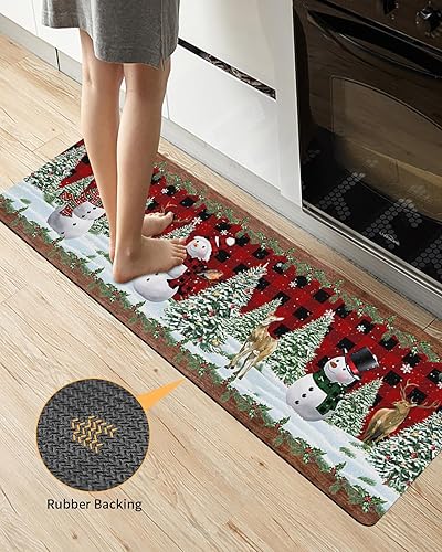 Miniatura 4 de Tapete de baño con muñecos de nieve navideños, antideslizante, de secado rápido y absorbente, tierra de diatomeas, fregadero, dormitorio, cocina,