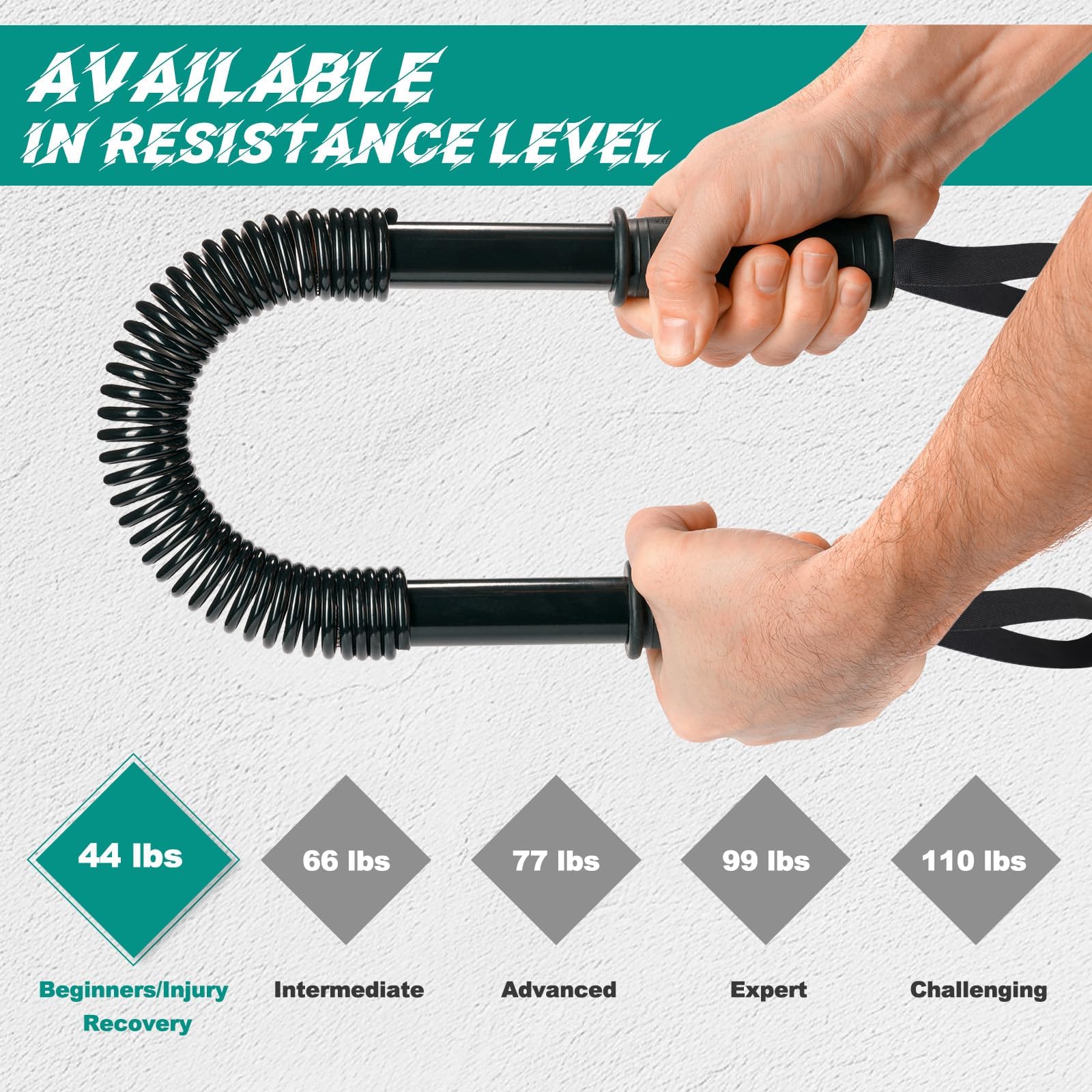 Armtrainer Biegehantel für Krafttraining Fitness 20KG/ 30KG/ 50KG/ 60KG, Brusttrainer Männer Krafttraining Zuhause