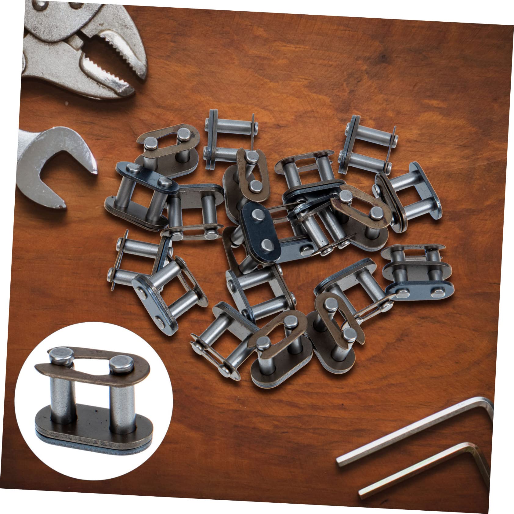 Vaguelly 100stücke Heavy Duty Kettenverbinder Für Motorräder Und Atvs Robuste Kettenverbindungselemente Präzise Gefertigt Installieren Langlebig Für Kettenverlängerungen Und