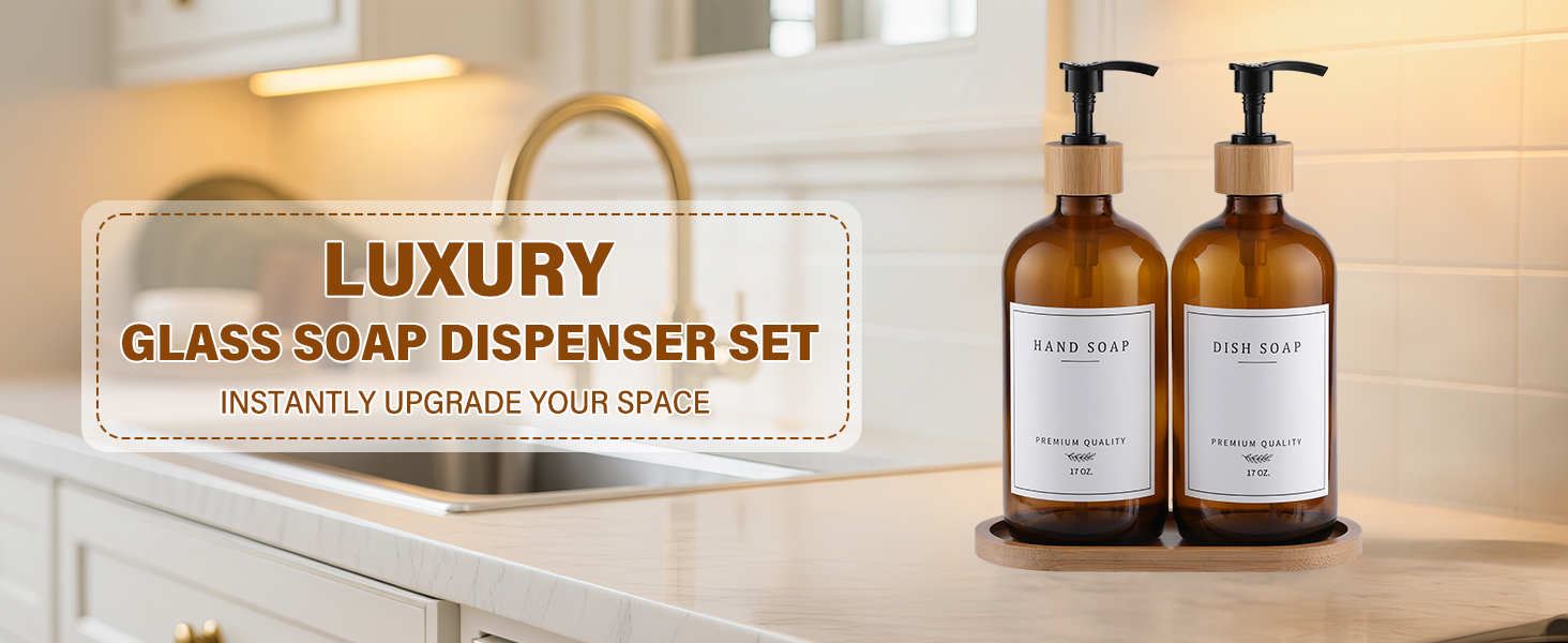 Luxury] Kitchen Soap Dispenser Set - 16OZ White Trinidad And Tobago - View #6