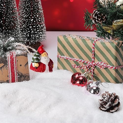 Miniatura 7 de Biggun Decoración de nieve falsa de 10.5 onzas, polvo de nieve artificial instantáneo para manualidades de árbol de Navidad, nieve sintética seca