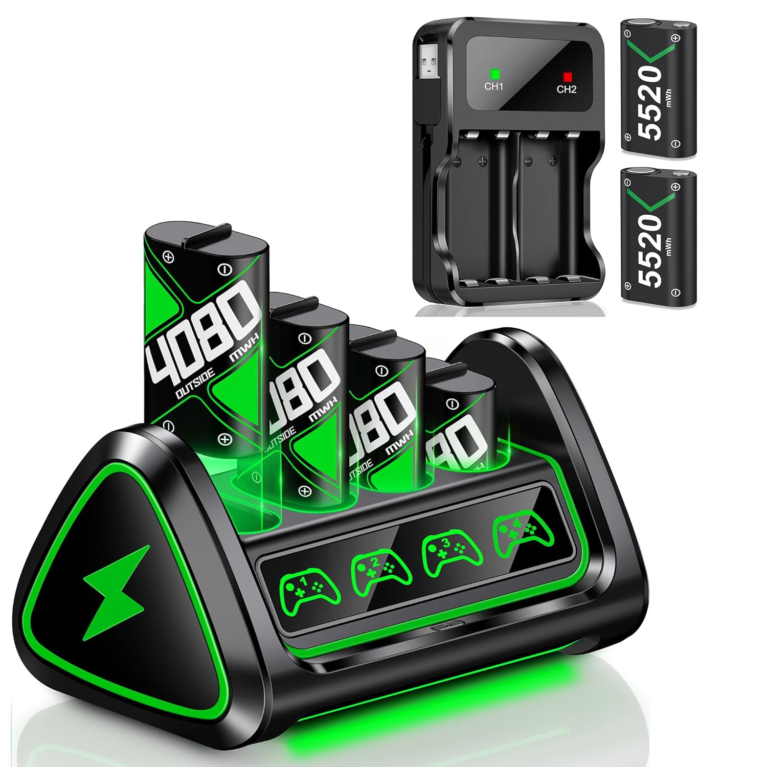 DXKK Battery Pack for Official Xbox One/Series S/X Controllers Including Older Xbox Controllers