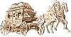 UGEARS Stagecoach 3D Mechanical Model - Wooden Brainteaser and Puzzle for Adults, Teens