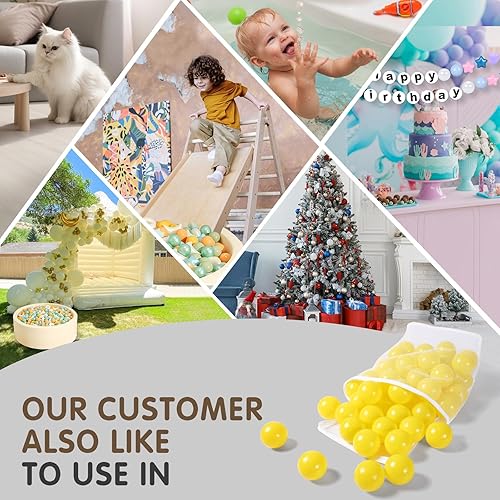 Miniatura 6 de Realhaha Larger Plastic Balls for Ball Pit, Play Pin Balls for Toddlers Kid Ball Pits & Accessories for Bounce House,2.76 inches,50 100 pcs