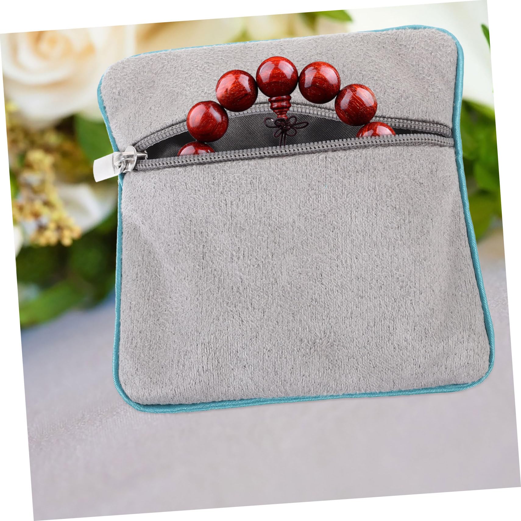 Sieradendoos voor op reis, multifunctionele opbergtas voor sieraden/ sieradentas, flanel van voor oorbellen, ringen, kettingen, armbanden