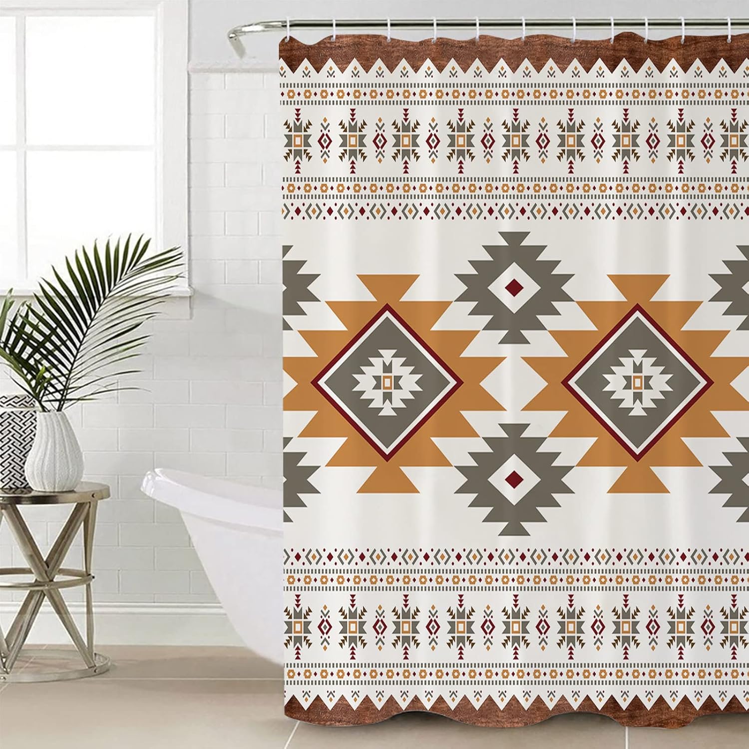 Shower Curtain, Southwest Native American Tribal Totem Boho Washable Shower Curtain with Hooks Bath Decor Fabric Shower Curtains for Bathroom, Hotel, Stalls, Bathtubs, 72x84 in