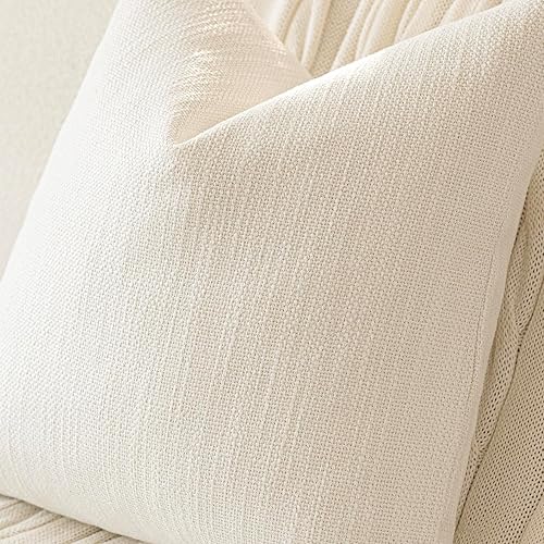 Miniatura 10 de Foindtower Juego de 2 fundas de almohada decorativas de lino de arpillera con textura, fundas de cojín bohemias de estilo rústico para sofá, cama,