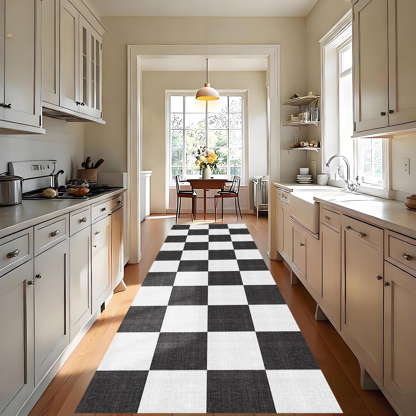 Tapis de Couloir Long, Tapis pour Cuisine Devant évier 90 x 150 cm