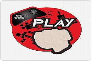 Anti-Slip Lunarable Gamer Food and Water Mat for Pets