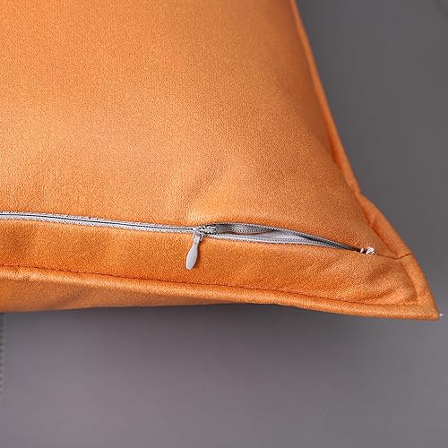 Miniatura 4 de LAT - Juego de 2 fundas de almohada cuadradas impermeables de piel sintética de 18 x 18 pulgadas, para decoración moderna y sólida, para tienda,