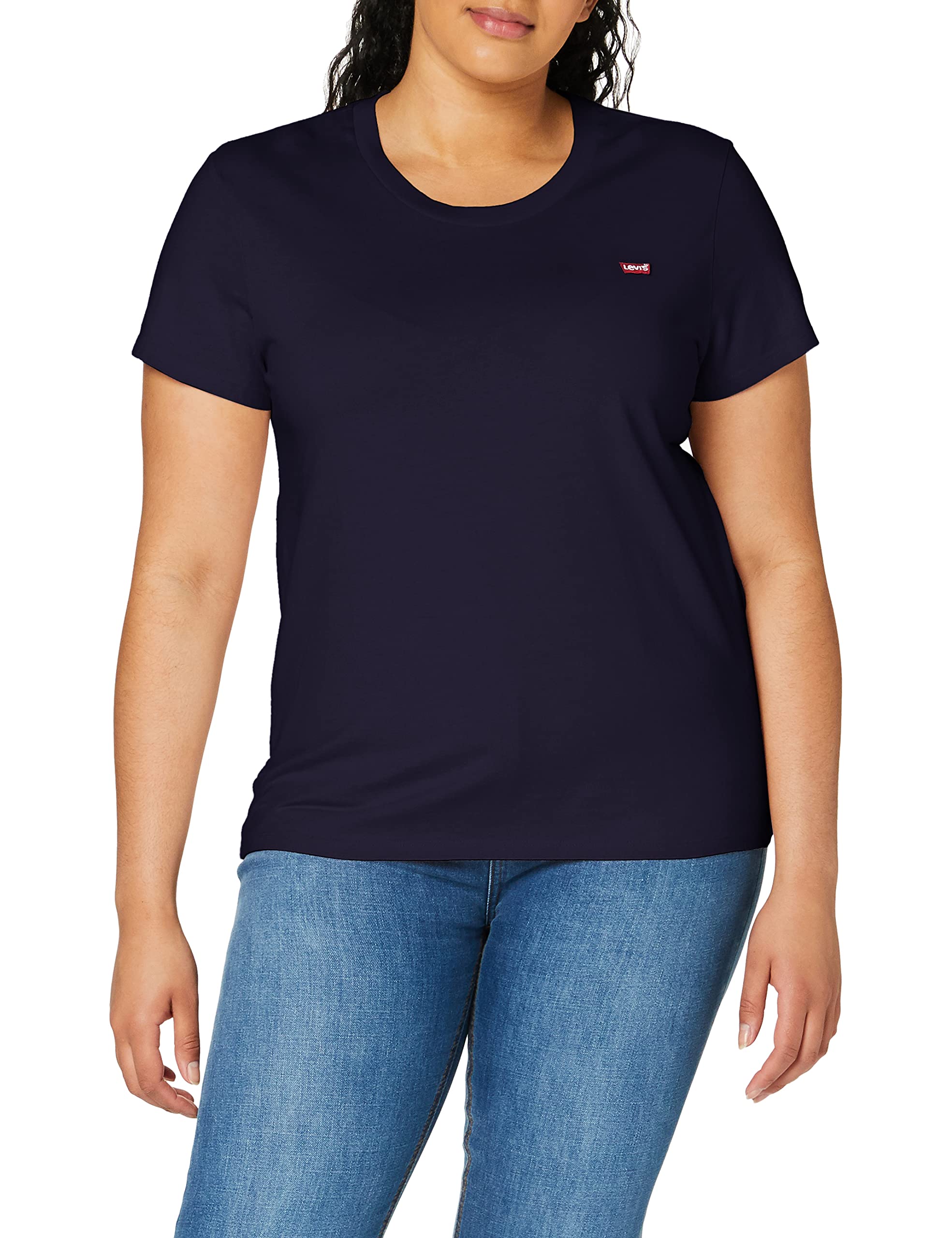 Levi's Women's The Perfect Tee- Core Chesthit Logo T-Shirt, See Captain Blue, XS