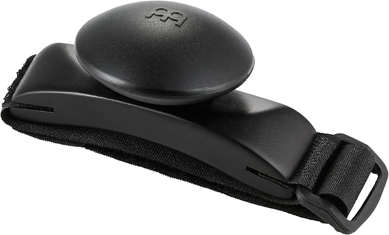 Meinl Percussion Foot Shaker with Strap-NOT MADE IN CHINA-Ideal for Cajon Players, Guitarists and Singer/Songwriters, 2-YEAR WARRANTY, (FS-BK) | Hands-free percussion with adjustable strap and dual-chamber design