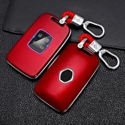 Funda Llave Dacia Duster SILUOHAKE Carcasa para Llave Renault de Fibra de Carbono Carcasa de Llave de Coche para Renault Koleos Kadjar Megane Captur Espace 4 botón Funda Cubre Llave