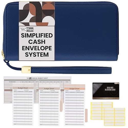 Simplified Cash Envelopes System Budgeting Wallet-NO Envelope & Budget Binder