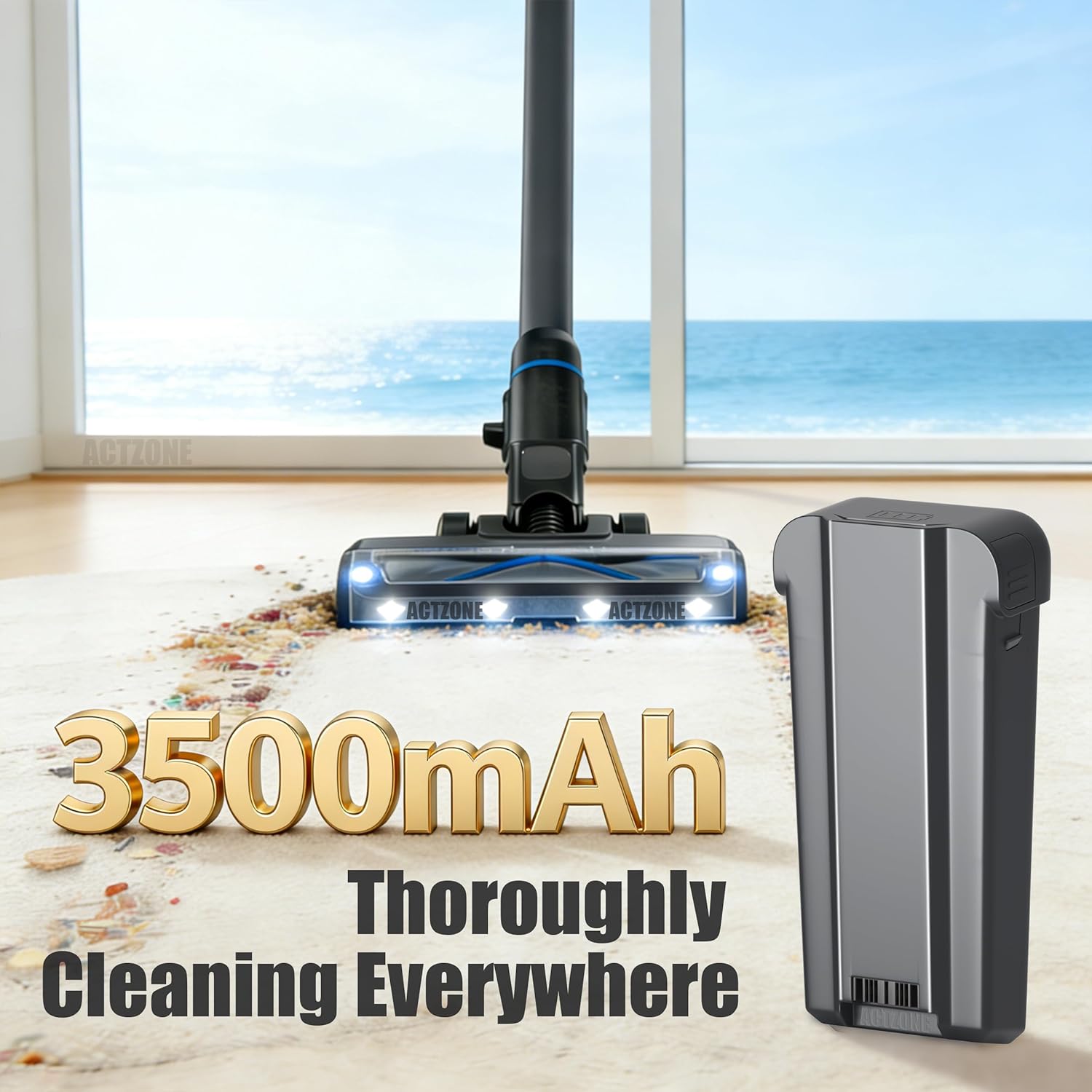 3500mAh Upgraded Battery Compatible with Bissell Battery Model 4141 4143, for Power Cleaner 280W 200W Stick Vacuum 4173 4172 4052 4051 4039 4026 4169 Extra Batteries