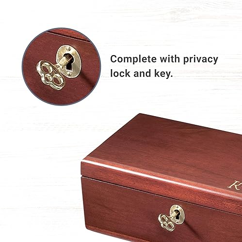 Miniatura 3 de Let's Make Memories Valet de madera grabada personalizada, caja de recuerdos, almacenamiento seguro, para papás y graduados, regalo del día del