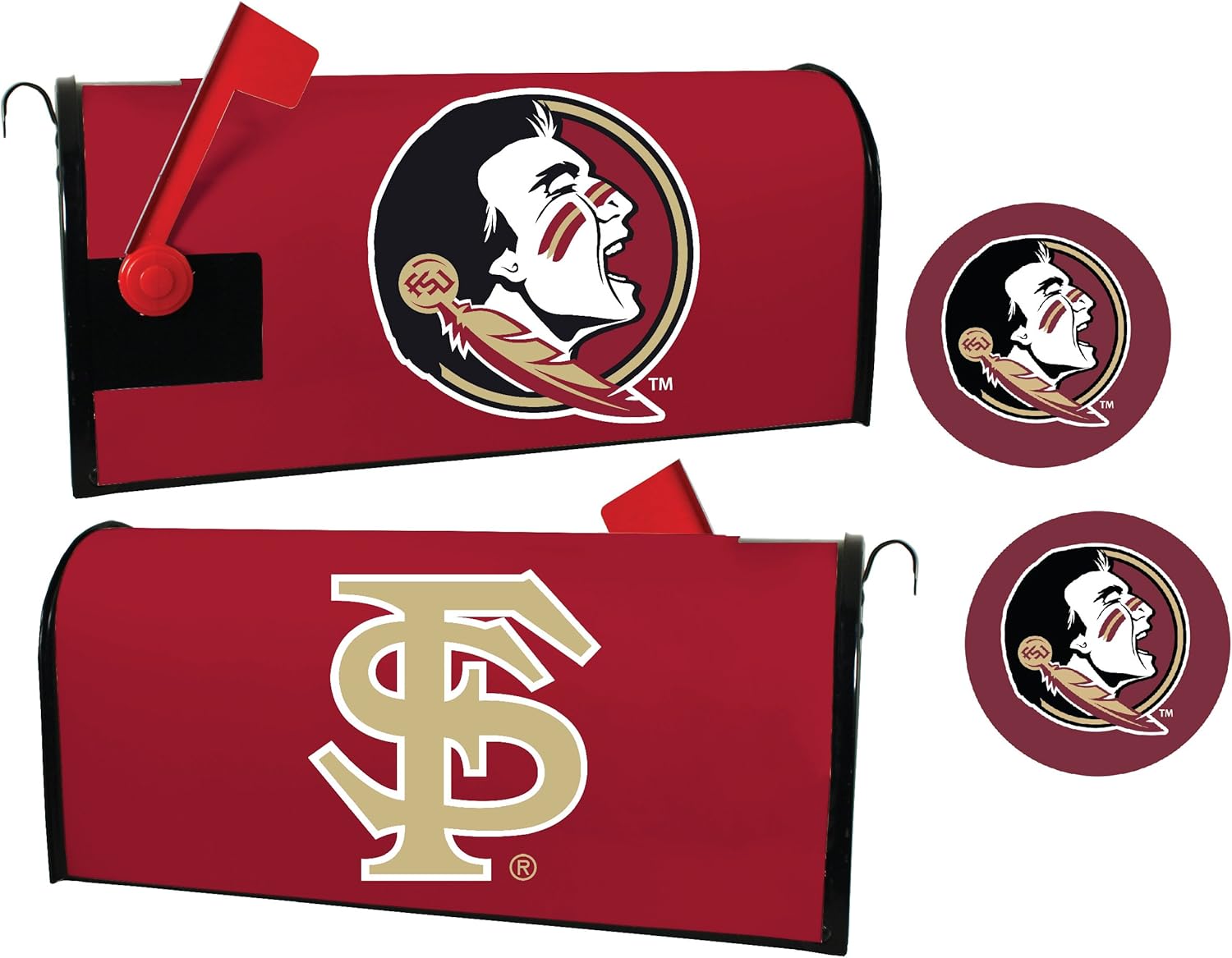 Florida State Seminoles Magnetic Mailbox Cover & Sticker Set Officially Licensed Collegiate Product
