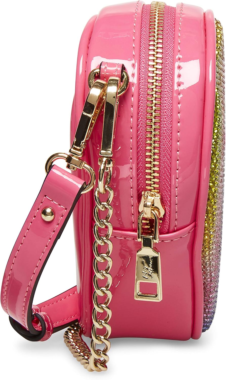Betsey Johnson Women's Rhinestone Hearts Crossbody