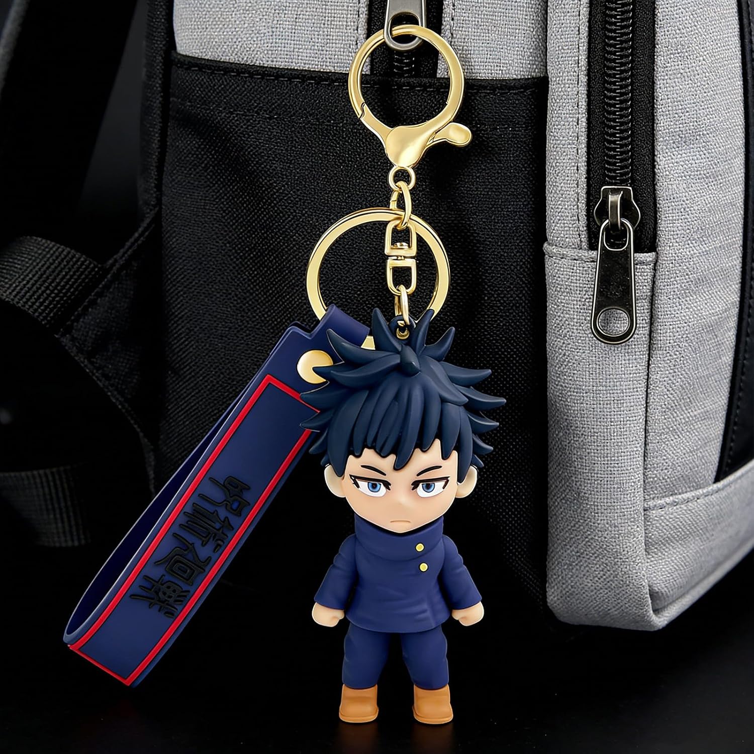 JJK Novelty Keychain, Collectable Anime Mini Figure, Fun Keyring Jewelry Gift for Men and Women (Megumi Fushiguro)