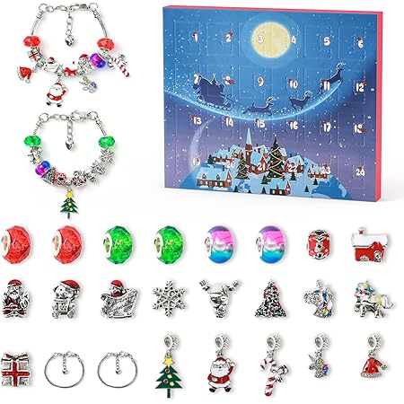 Jarkyfine Adventskalender 2023 Mädchen, DIY Armband Adventskalender für