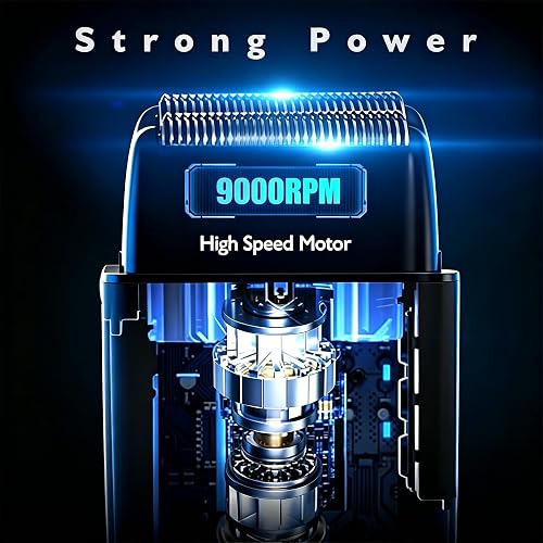 Retro Electric Razors for Men with Beard Trimmer, Rechargeable Mens Gold Foil Shavers, Strong Power (Sliver) (Sliver) - 5