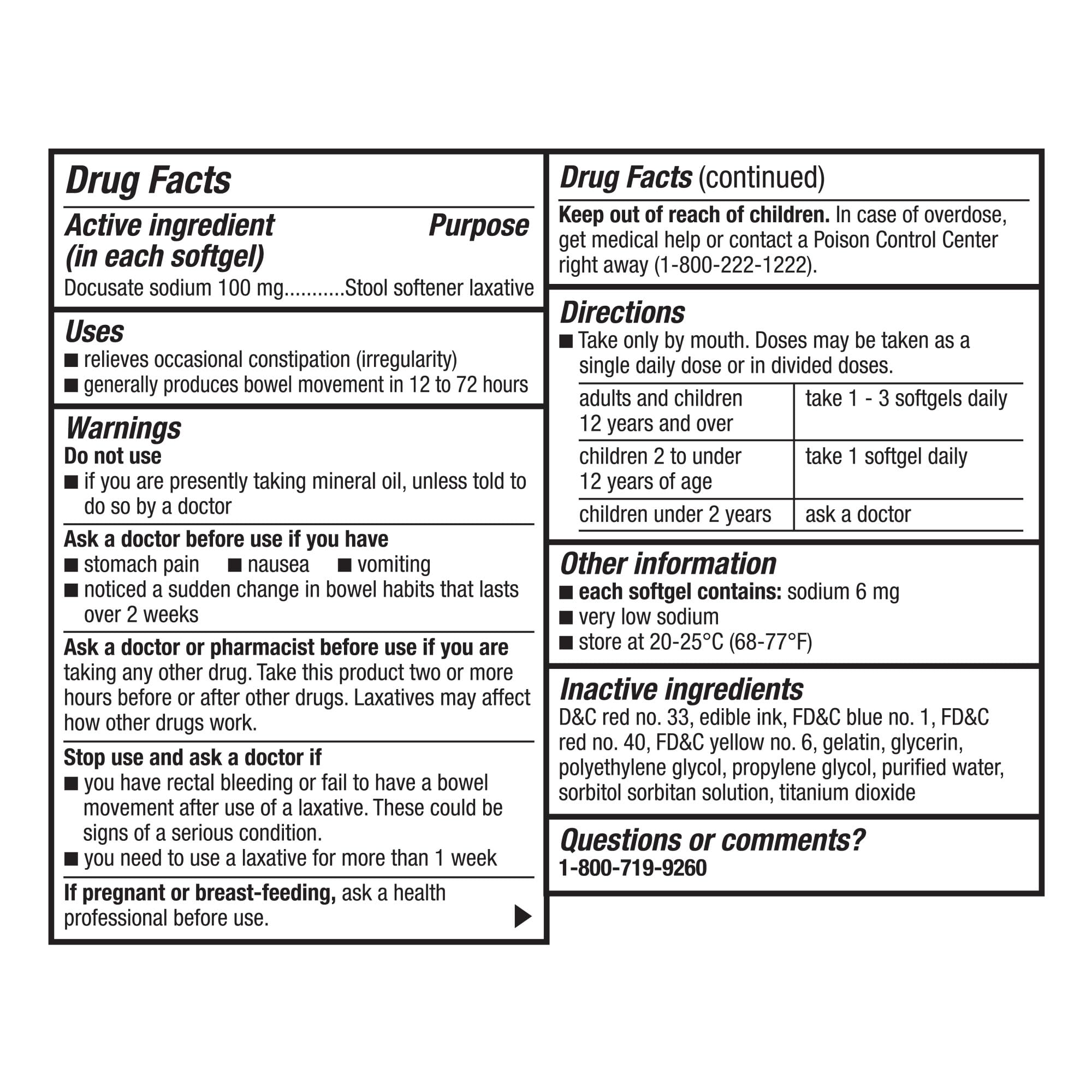 GoodSense Stool Softener Laxative, Docusate Sodium 100 mg, 100 Count — Amazon image 4