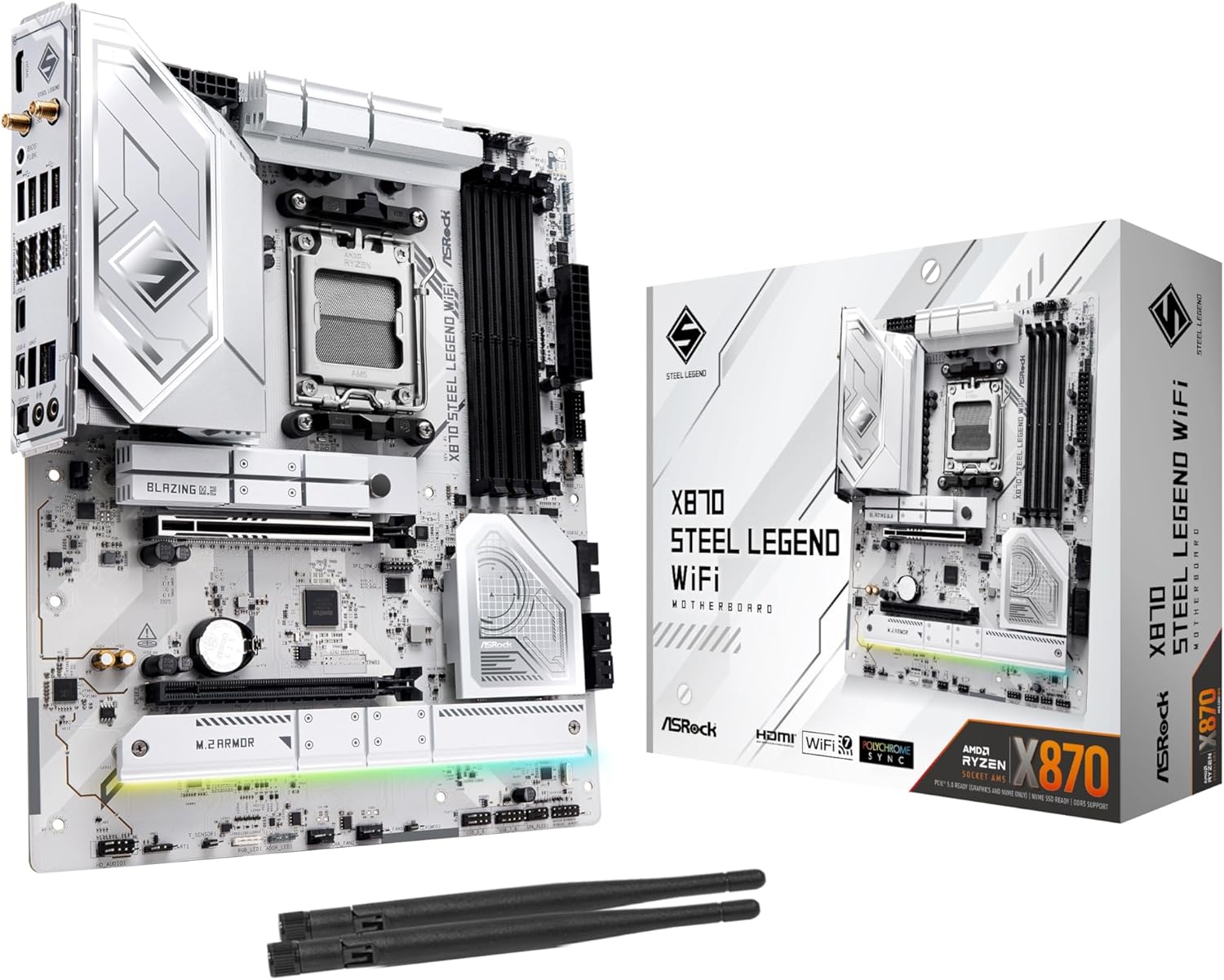 ASRock X870 Steel Legend WiFi ATX Motherboard for AMD AM5 CPUs