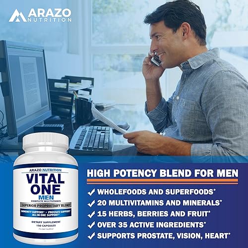 Miniatura 4 de Vita One para hombre, suplemento integral multivitamínico diario, 150 Cápsulas Veganas, Bioscience Nutrition