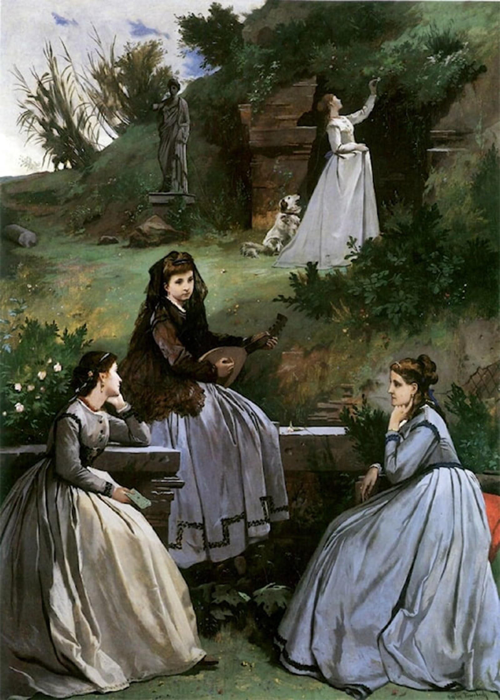 POSTERIIk Famous Print Pop Art Wall Art Graffiti Frühlingsbild by Anselm Friedrich Feuerbach Art Prints for Home Decor 60x90cm