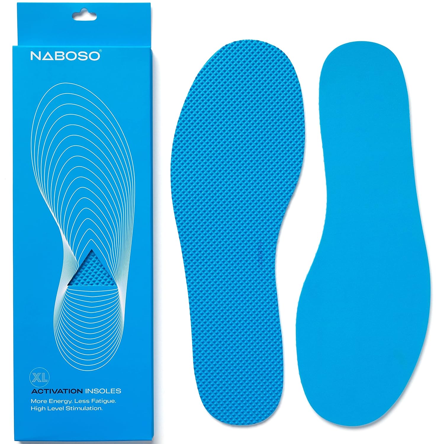 Insoles Antifatiga Naboso Activation: Palmilhas Texturizadas Finas para Homens e Mulheres que Melhoram Postura, Equilíbrio e Força dos Pés