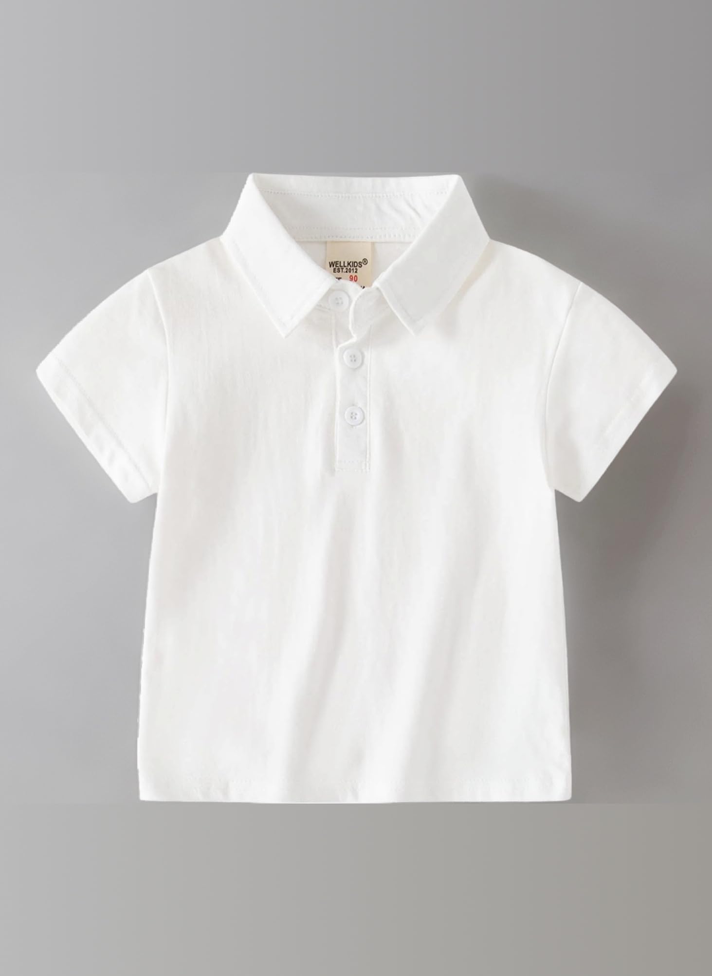 Baby and Toddler Boys Classic Short Sleeve Polo Shirt Summer Solid Color Dress Shirt Top for Boys