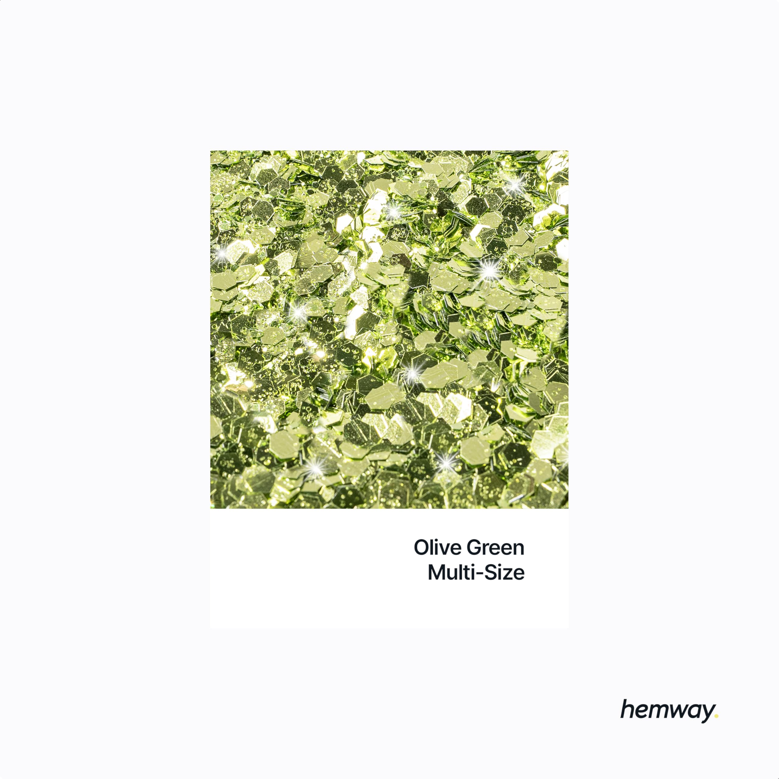 Hemway Olive Green Glitter Shaker - Image 2