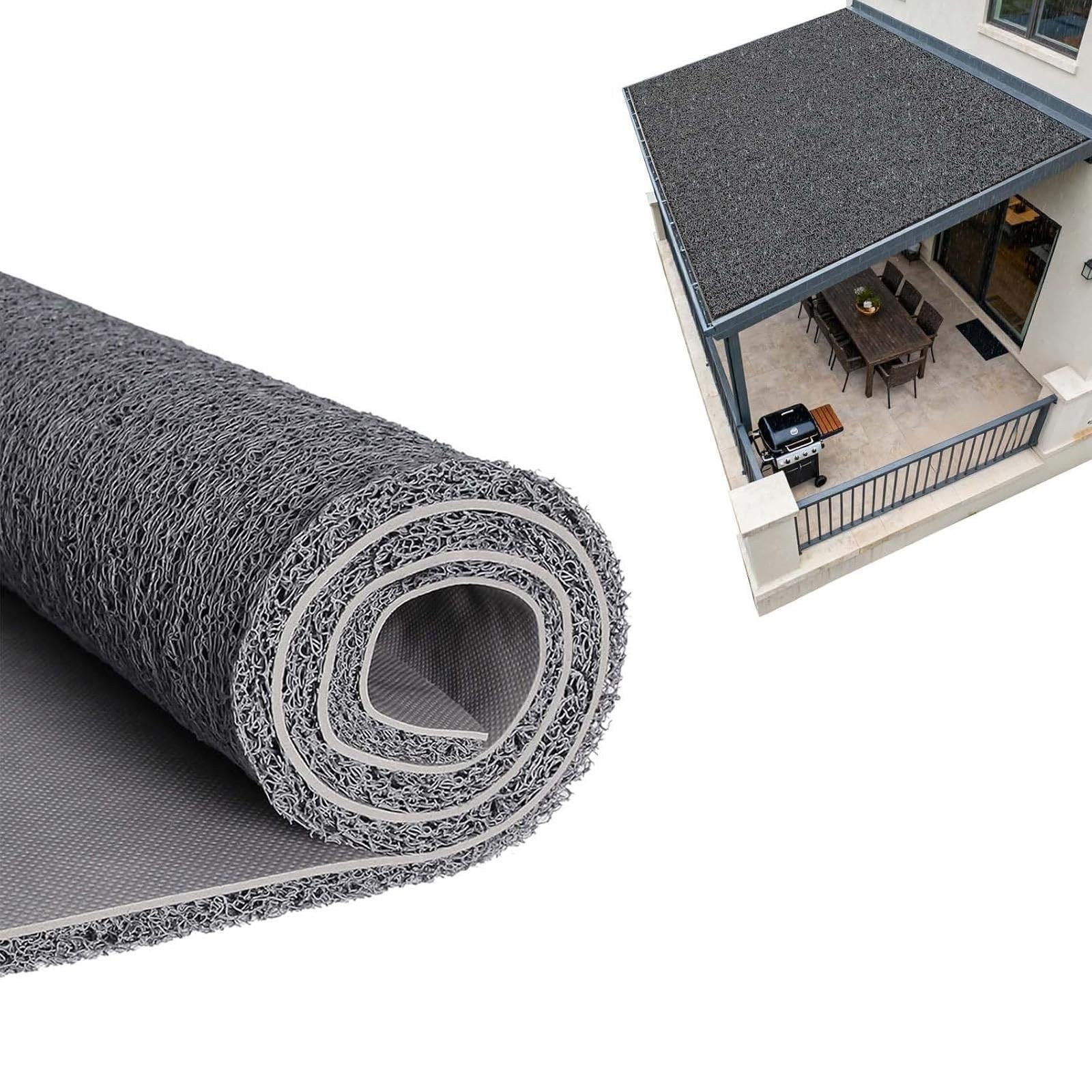 Almohadilla Insonorizante para Refugios contra La Lluvia, Alfombra Acústica Gruesa con Respaldo PVC,para Cubiertas De Techos Y Patios